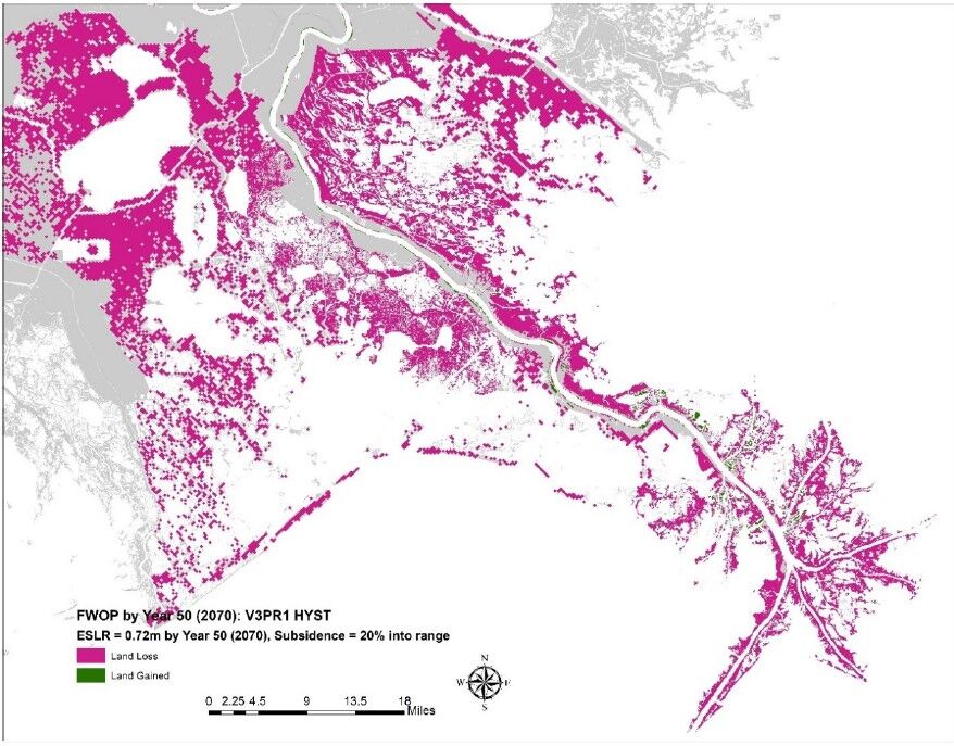 Land loss without diversion